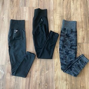 Gym shark leggings size small set of 3